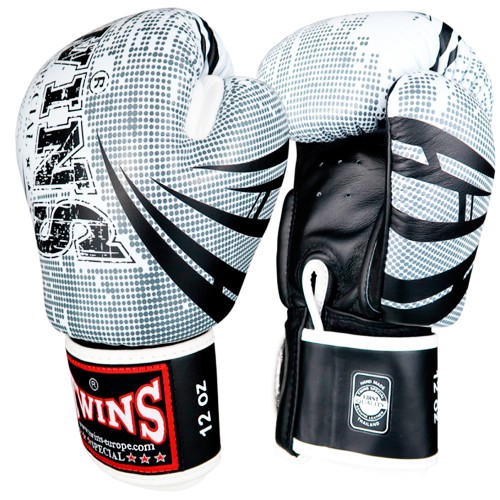 Боксерские перчатки Twins Special с рисунком (FBGV-TW5 white)
